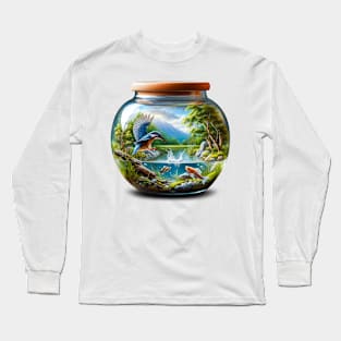 Pond Ecosystem in a Jar Long Sleeve T-Shirt